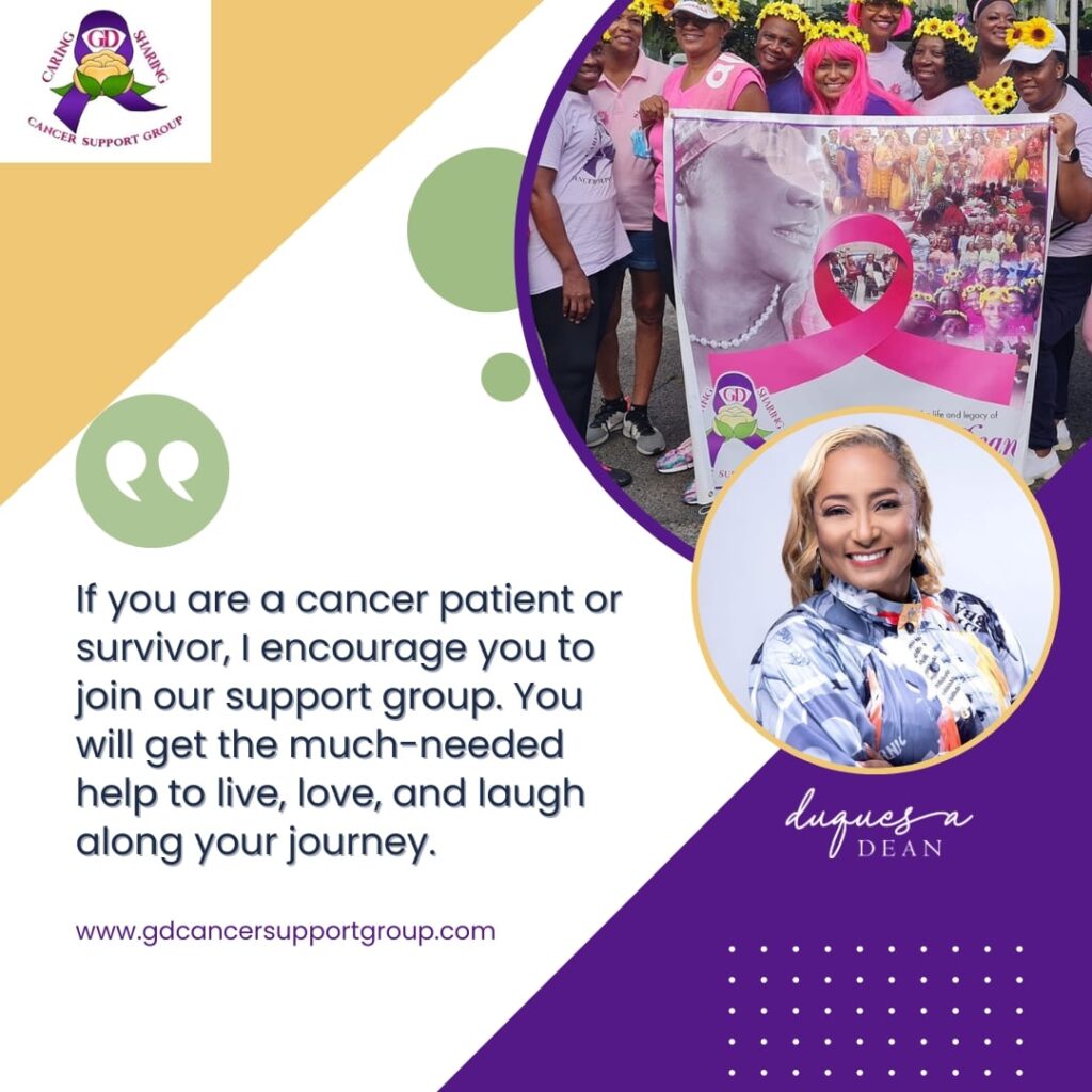 Duquesa Dean from Gennie Dean Caring and Sharing Cancer Support Group